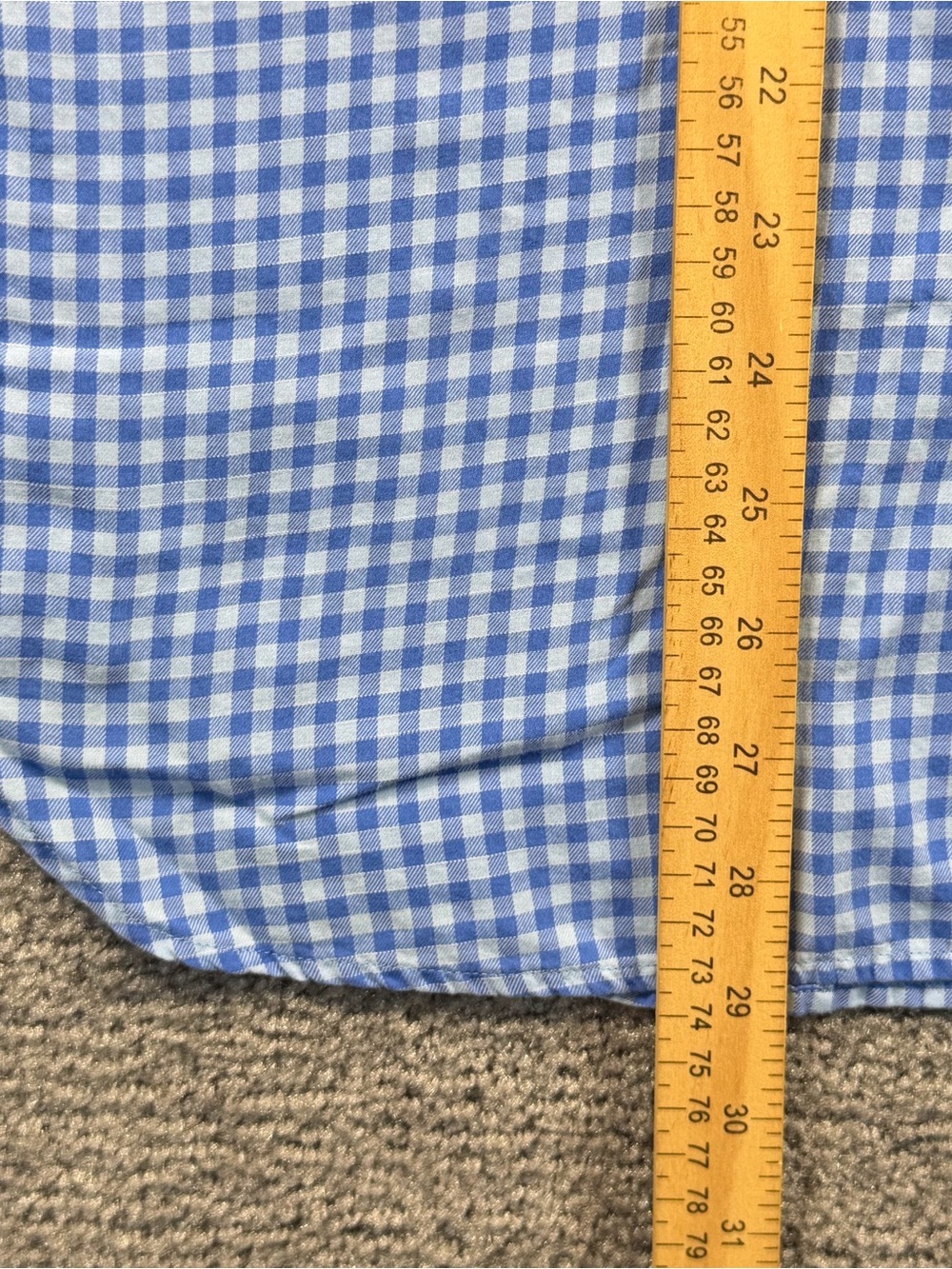 Peter Millar Sport Gingham Check Plaid Shirt Mens S Blue White Preppy Soft - Picture 10 of 10